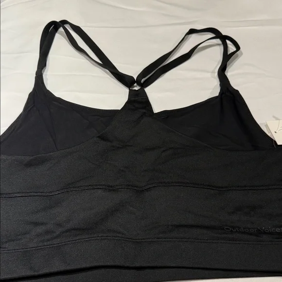 Outdoor Voices Flow Crop Top Black M - Picture 4 of 5